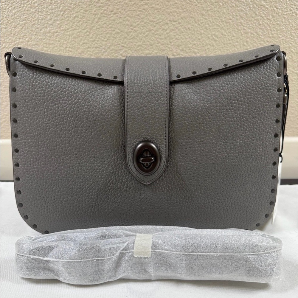 Coach 1941 Page 27 with Rivets Heather Grey NWT